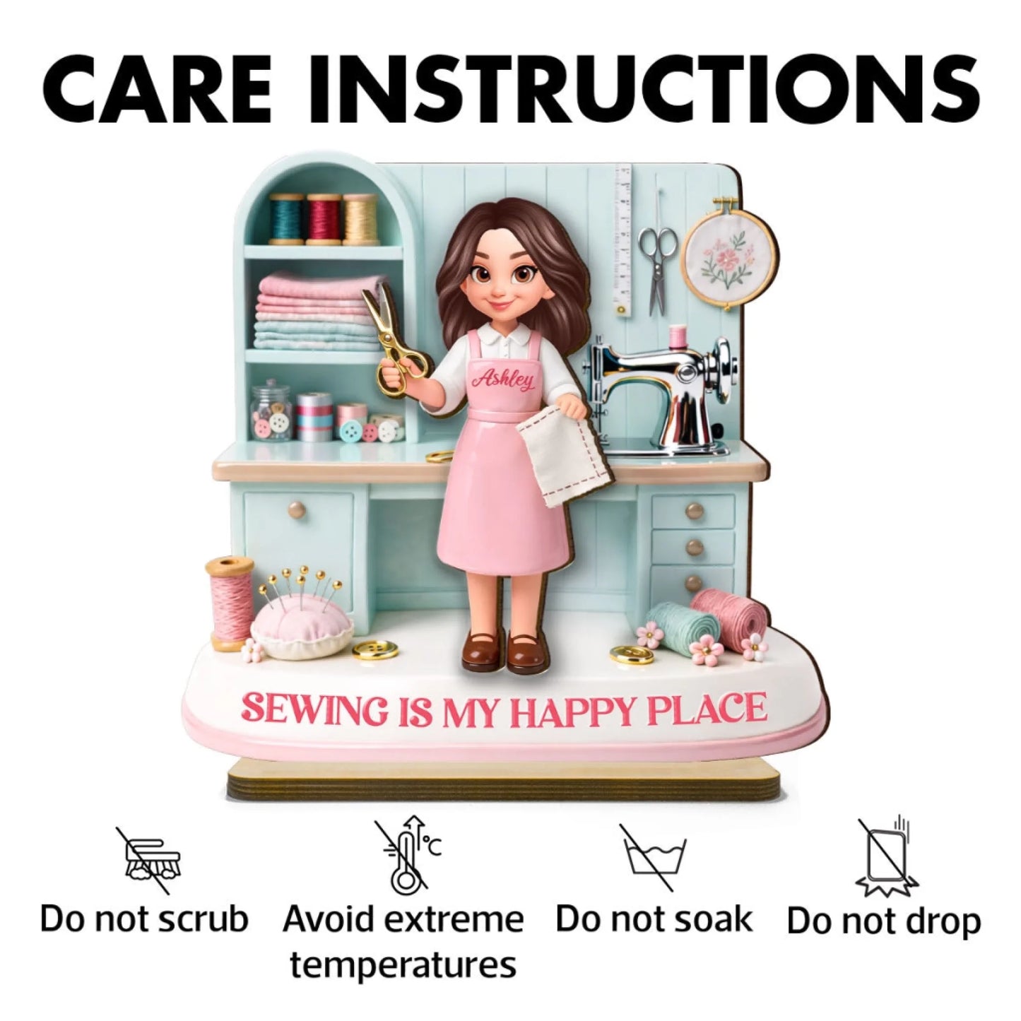 Sewing Is My Happy Place - Personalized 2-Layered_y